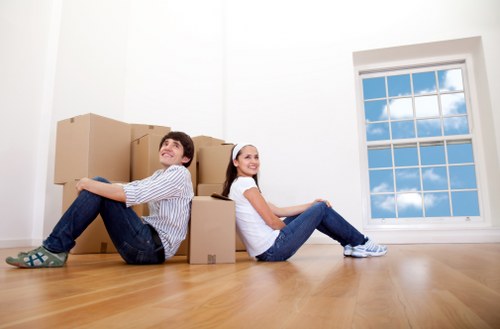 Professional moving van prepared for a south-east London collection