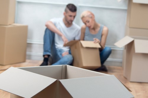Local moving team handling boxes and household items in Plumstead