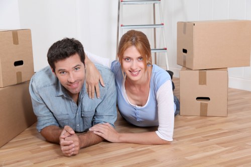 Professional movers loading a van for a local Plumstead house move