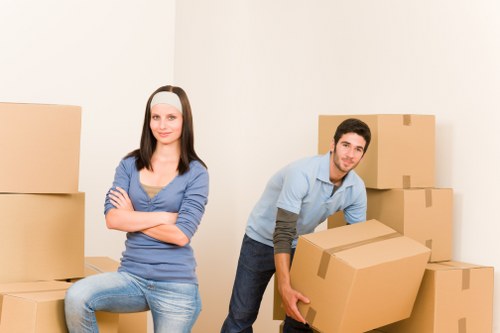 Furniture and boxes being loaded for a Plumstead move