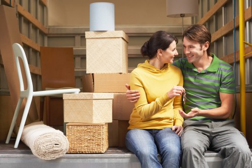 Office relocation and loading preparations for a business move in Plumstead